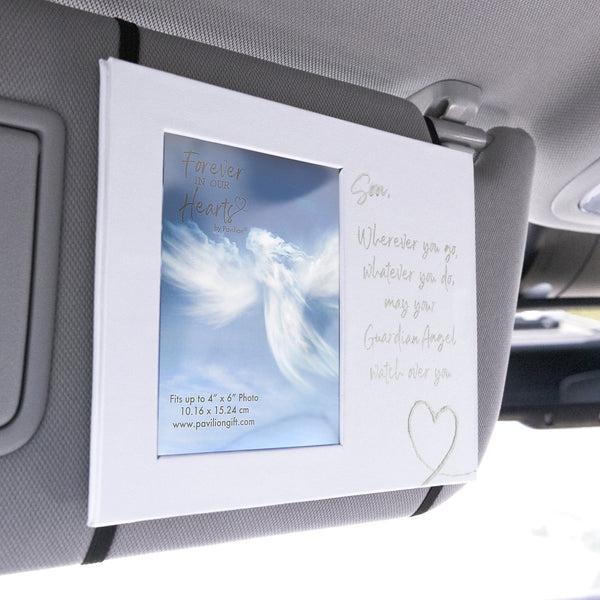 Pavilion Gift Company Son Guardian Angel Visor Memorial Photo Frame (Holds 4" X 6" Photo)