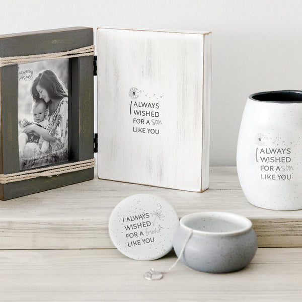 Pavilion Gift Company Son Like You 5.5" X 7.5" Hinged Sentiment Frame (Holds 4" X 6" Photo)