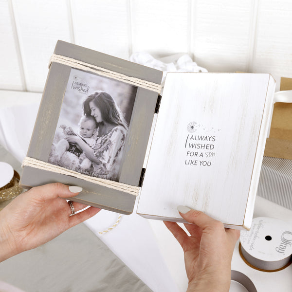 Pavilion Gift Company Son Like You 5.5" X 7.5" Hinged Sentiment Frame (Holds 4" X 6" Photo)