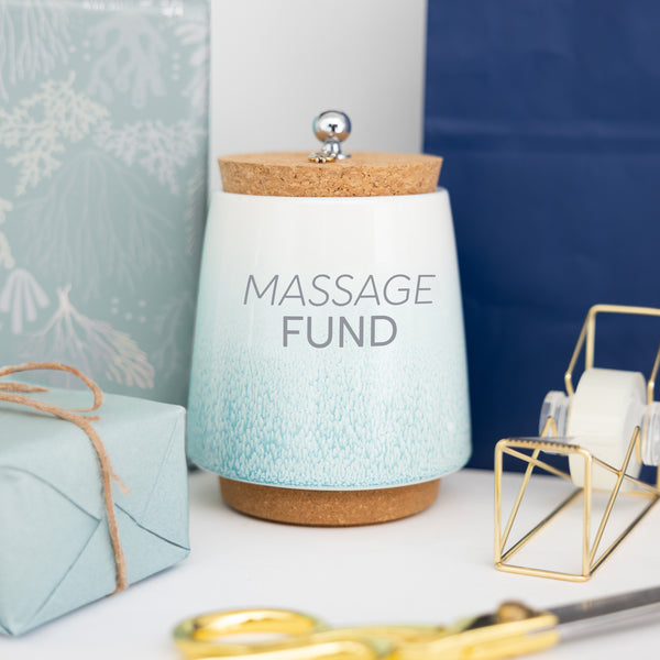 Pavilion Gift Company Spa & Massage 6.5" Ceramic Savings Bank