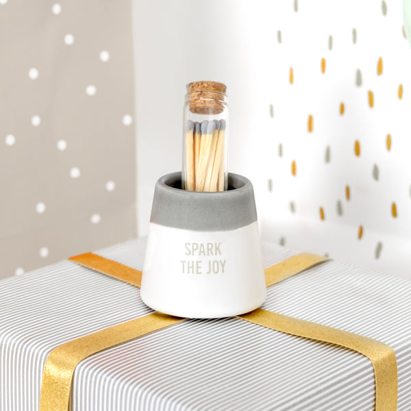 Pavilion Gift Company Spark The Joy 2.25" Match Holder And Matches