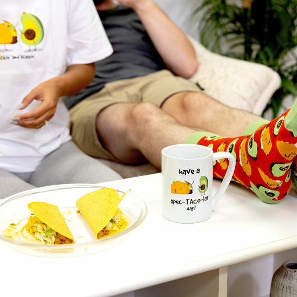 Pavilion Gift Company Spec-TACO-lar 18 Oz Mug And Sock Set