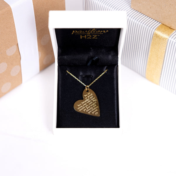 Pavilion Gift Company Special 18.5" Gold Plated Engraved Necklace