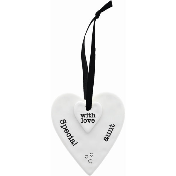 pavilion gift company Special Aunt 3" Ceramic Keepsake Heart Plaque