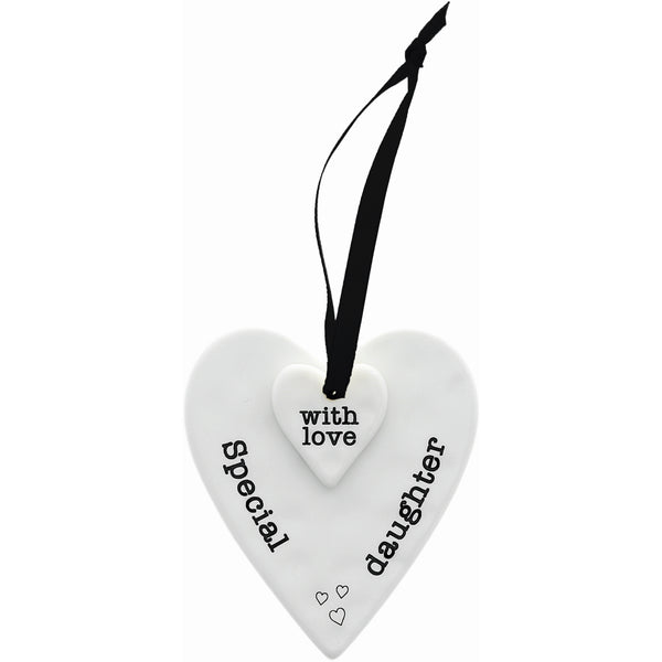 pavilion gift company Special Daughter 3" Ceramic Keepsake Heart Plaque