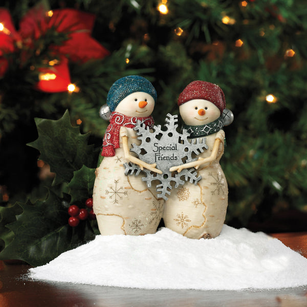 Pavilion Gift Company Special Friends 4.5" Snowmen W/Snowflake