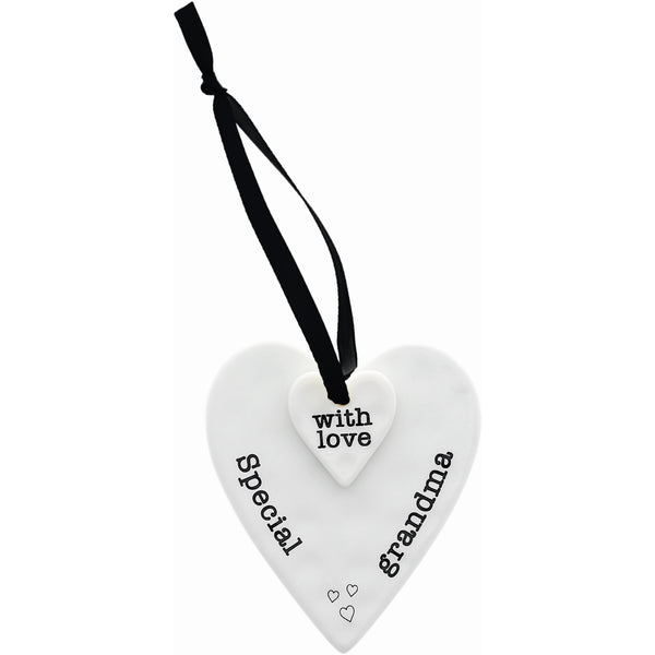 pavilion gift company Special Grandma 3" Ceramic Keepsake Heart Plaque