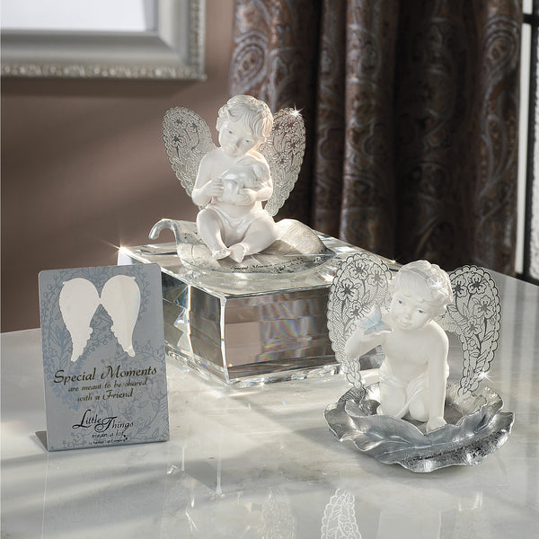 Pavilion Gift Company Special Moments 3.5" Cherub Holding Bunny