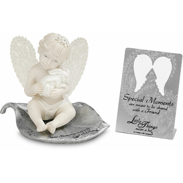pavilion gift company Special Moments 3.5" Cherub Holding Bunny