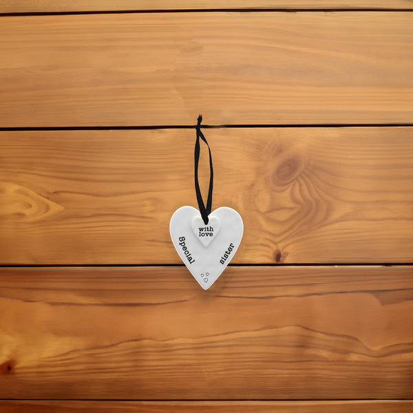 Pavilion Gift Company Special Sister 3" Ceramic Keepsake Heart Plaque