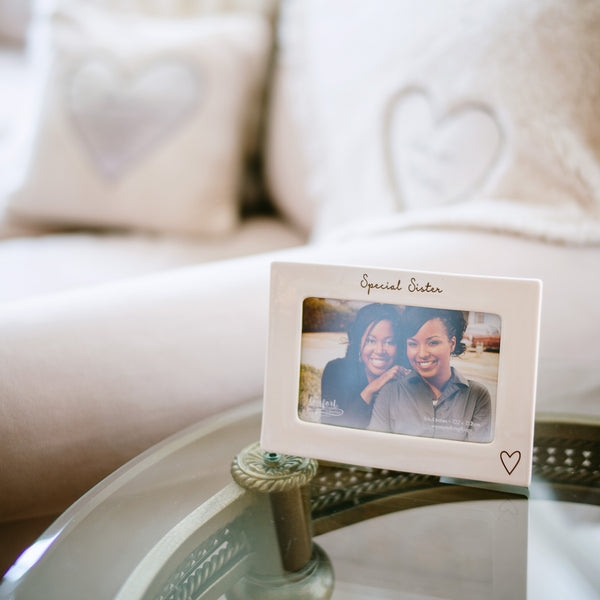 Pavilion Gift Company Special Sister 7.5" X 5.5" Ceramic Frame (Holds 6" X 4" Photo)