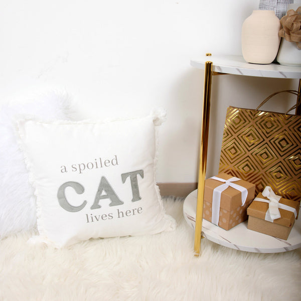 Pavilion Gift Company Spoiled Cat 18" Throw Pillow Cover