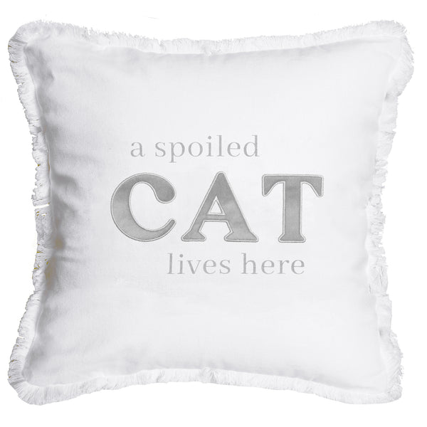pavilion gift company Spoiled Cat 18" Throw Pillow Cover