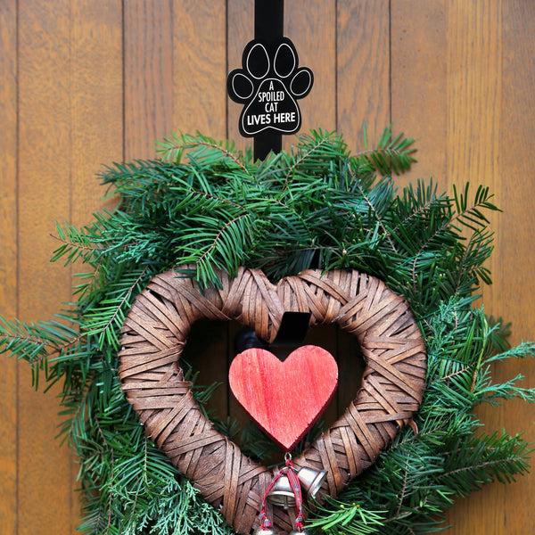 Pavilion Gift Company Spoiled Cat Metal Wreath Hanger
