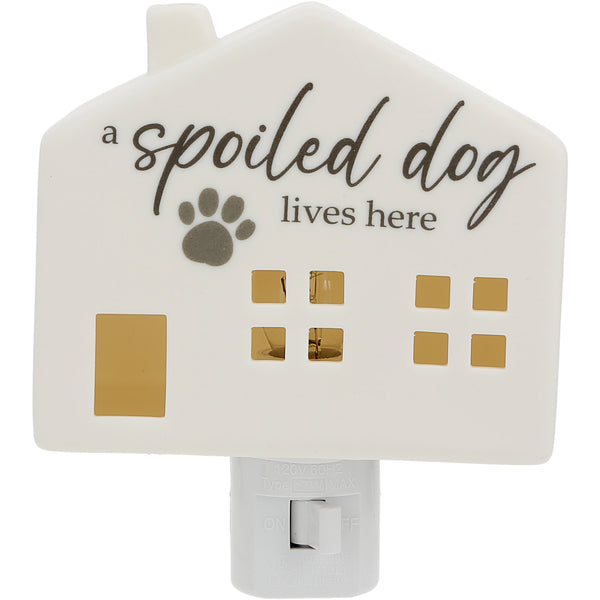 pavilion gift company Spoiled Dog 3.5" Ceramic Night Light