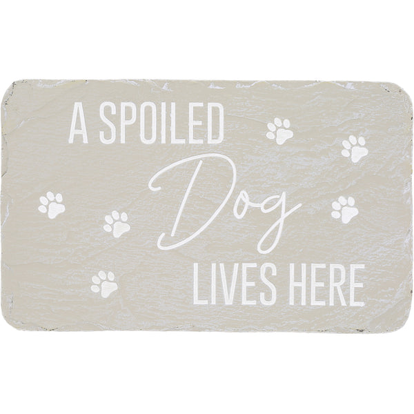 pavilion gift company Spoiled Dog 7" x 4.25" Garden Stone