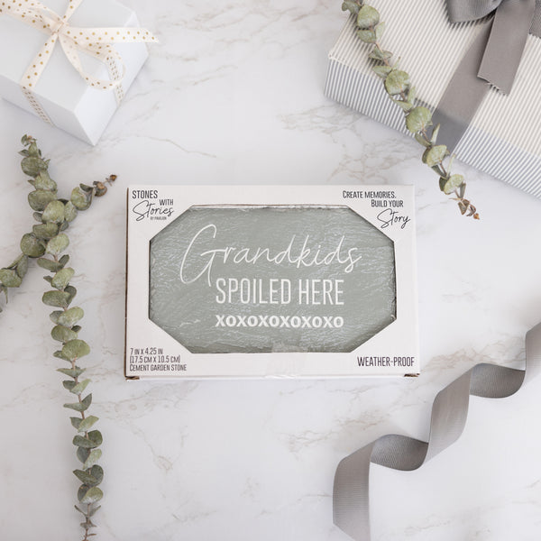 Pavilion Gift Company Spoiled Grandkids 7" X 4.25" Garden Stone