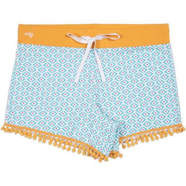 pavilion gift company Sporty Girl S Blue Ladies Lounge Shorts