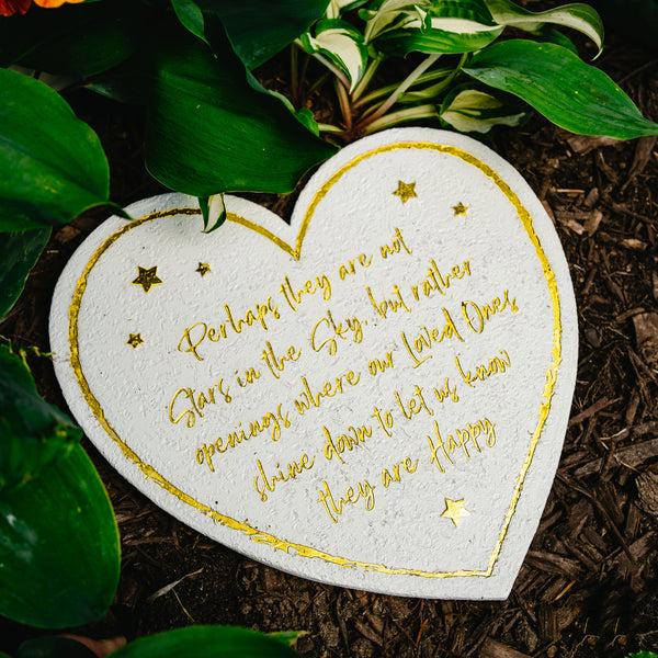 Pavilion Gift Company Stars In The Sky 11" Heart Garden Stone