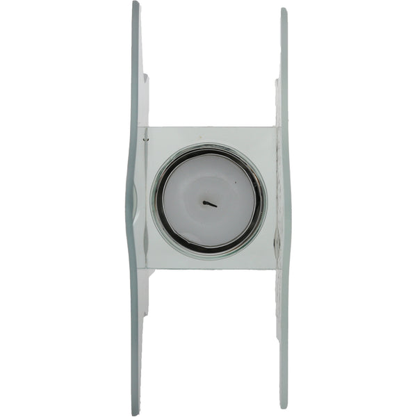 pavilion gift company Stars in the Sky 6" x 6" Mirrored Glass Candle Holder