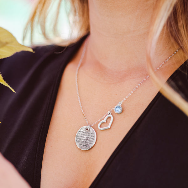 Pavilion Gift Company Stars Light Sapphire Crystal 16.5"-20.5" Engraved Rhodium Plated Austrian Element Necklace