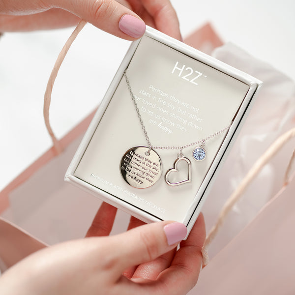 Pavilion Gift Company Stars Light Sapphire Crystal 16.5"-20.5" Engraved Rhodium Plated Austrian Element Necklace