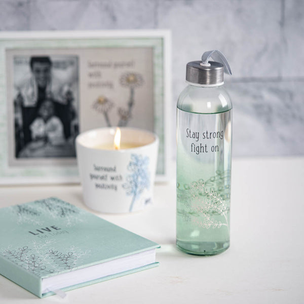 Pavilion Gift Company Stay Strong 16.5 Oz Glass Water Bottle