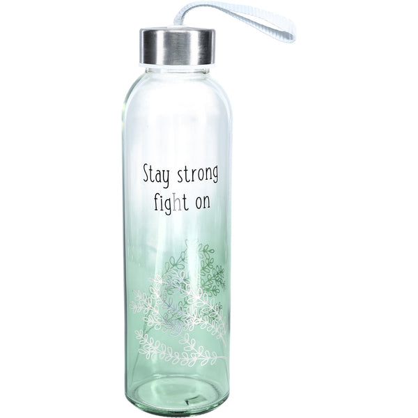 pavilion gift company Stay Strong 16.5 oz Glass Water Bottle