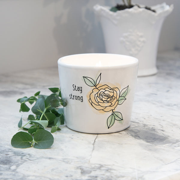 Pavilion Gift Company Stay Strong 8 Oz - 100% Soy Wax Candle Scent: Tranquility