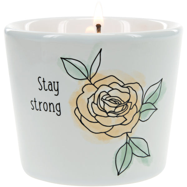 pavilion gift company Stay Strong 8 oz - 100% Soy Wax Candle Scent: Tranquility