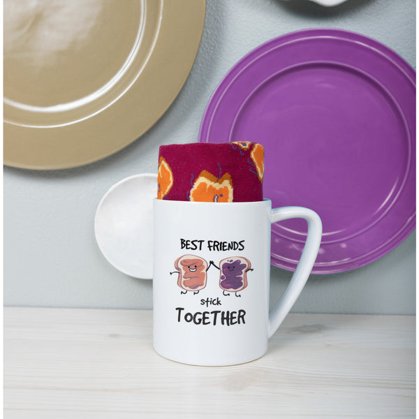 Pavilion Gift Company Stick Together 18 Oz Mug And Sock Set
