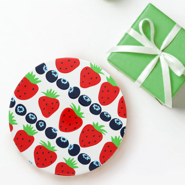 Pavilion Gift Company Strawberries 7.75" Ceramic Trivet