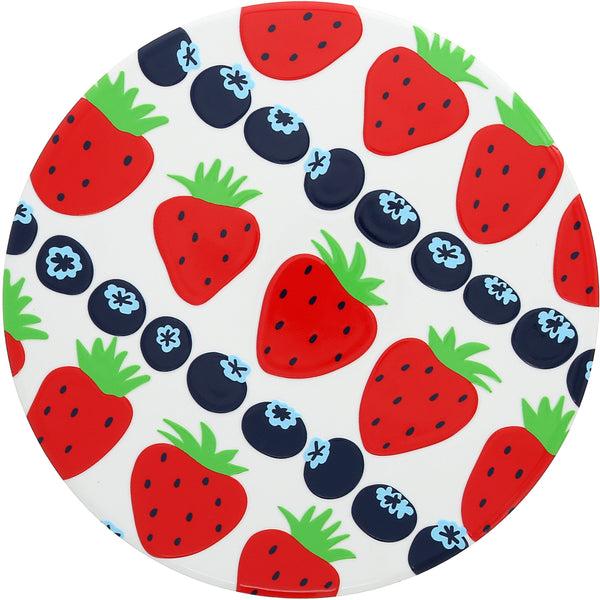 pavilion gift company Strawberries 7.75" Ceramic Trivet