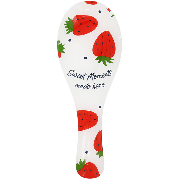 pavilion gift company Strawberries 9.25" Glass Spoon Rest