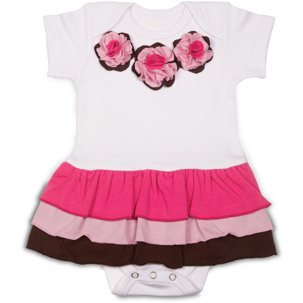 Pavilion Gift Company Strawberry Sundae 9-12 Months Onesie Dress