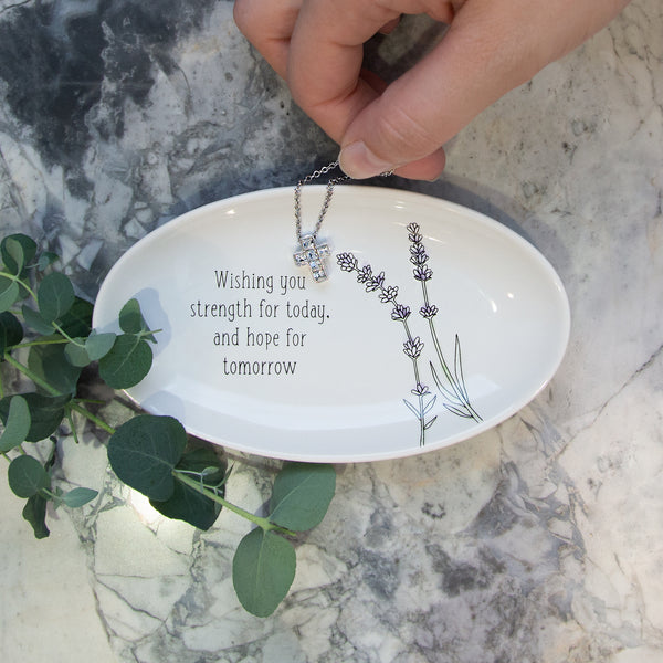 Pavilion Gift Company Strength For Today 5.5" X 3.25" Keepsake Dish