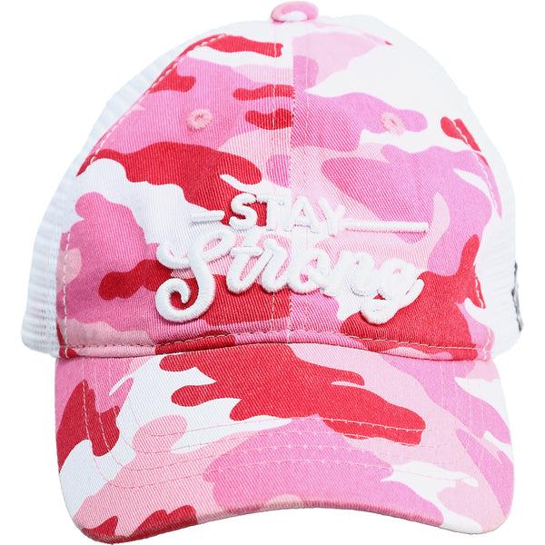pavilion gift company Strong Pink Camo Adjustable Mesh Hat