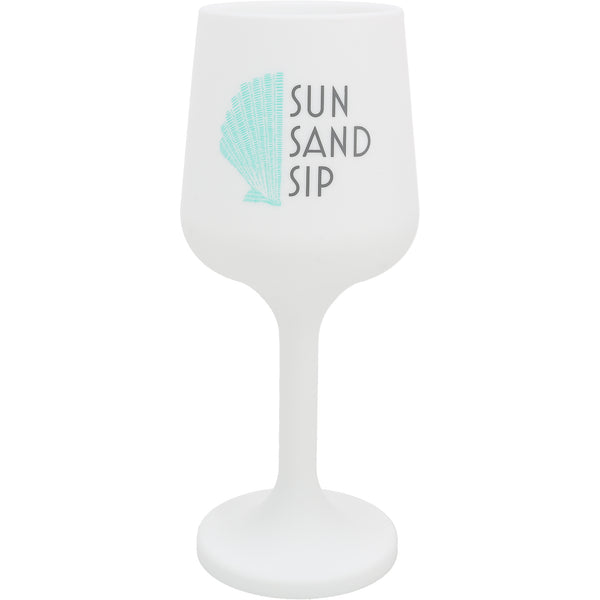 pavilion gift company Sun Sand Sip 13 oz Silicone Stemmed Wine Glass
