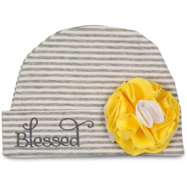 pavilion gift company Sunshine Blessed Baby Girl Hat 0-12 Months