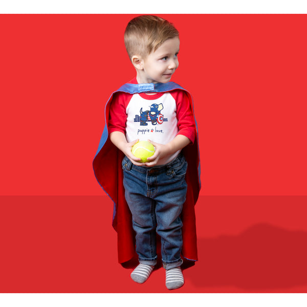 Pavilion Gift Company Super Hero 6-12 Months 3/4 Length Red Sleeve Onesie