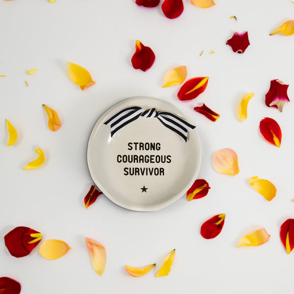 Pavilion Gift Company Survivor 4.25" Diameter Round Keepsake Dish