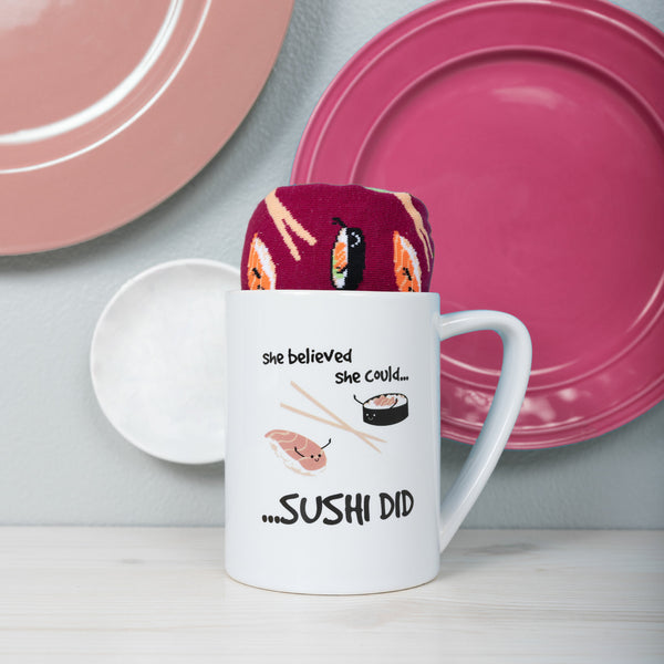 Pavilion Gift Company Sushi Did 18 Oz Mug And Sock Set