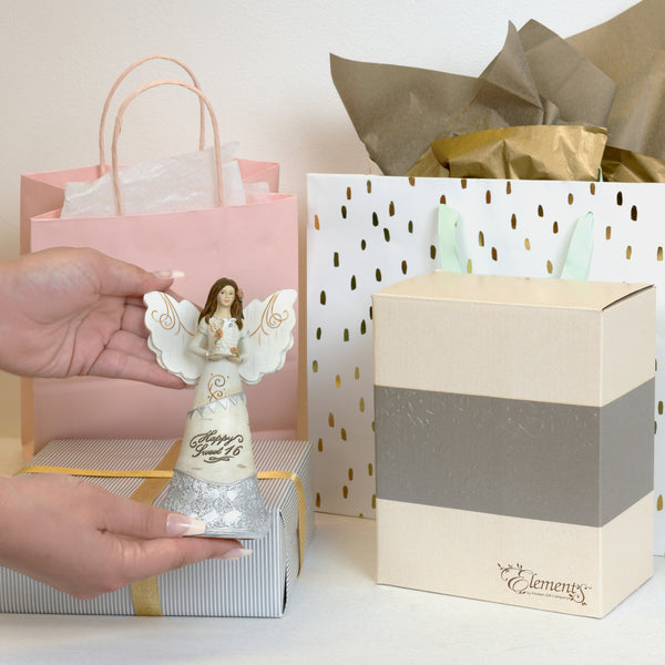 Pavilion Gift Company Sweet 16 6" Angel Holding Cake