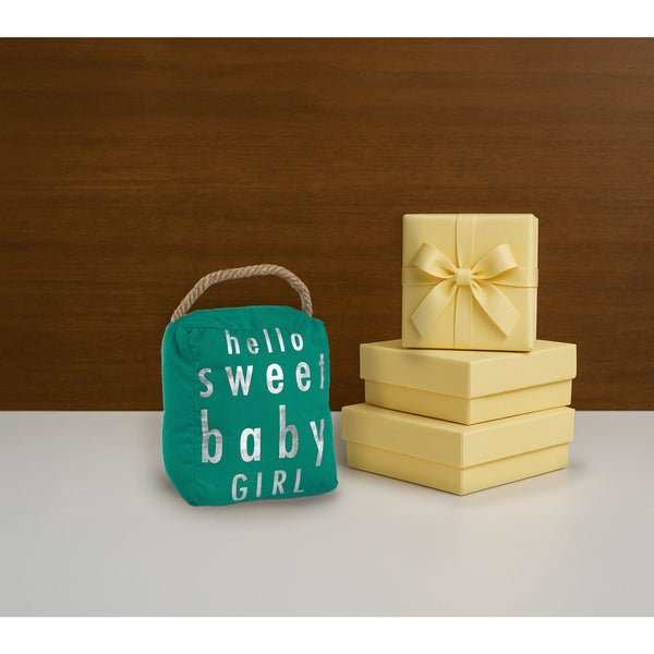 Pavilion Gift Company Sweet Baby Girl 5" X 6" Door Stopper