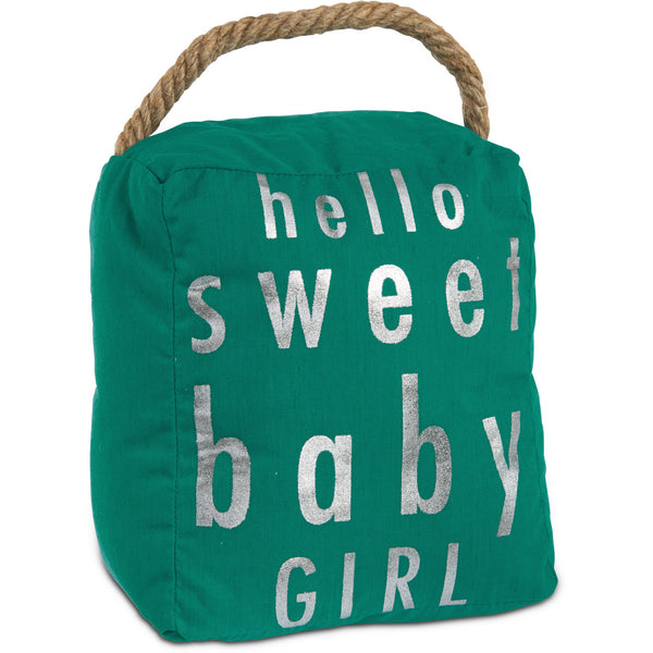 pavilion gift company Sweet Baby Girl 5" x 6" Door Stopper