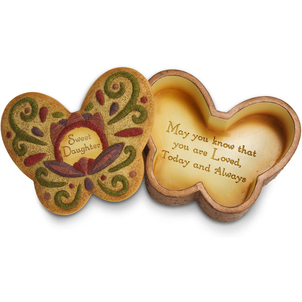 Pavilion Gift Company Sweet Daughter 3" X 2.75" Keepsake Box
