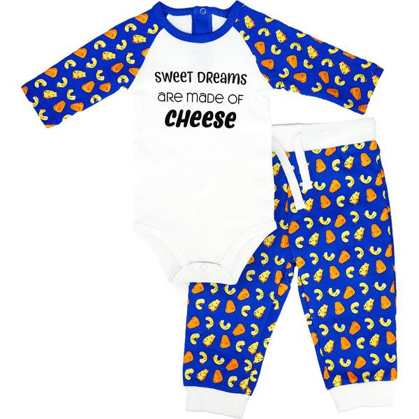 pavilion gift company Sweet Dreams 6-12 Months Blue Bodysuit & Pants Set