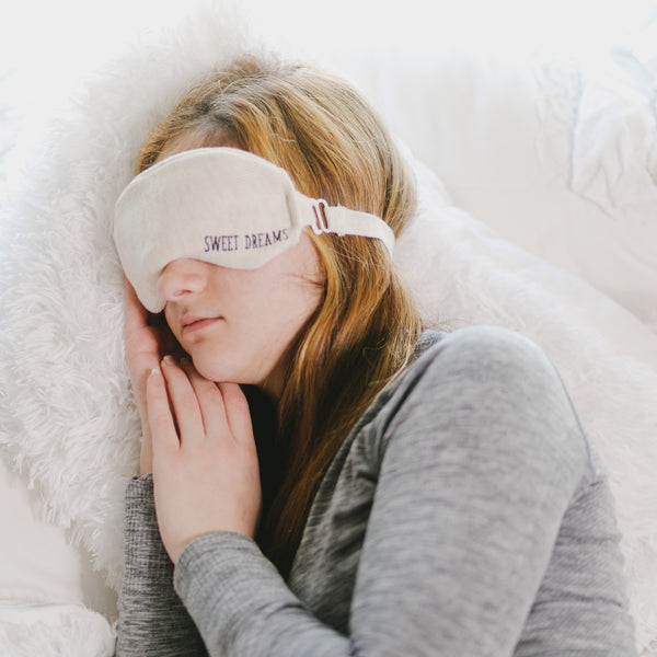 Pavilion Gift Company Sweet Dreams Knitted Eye Pillow Hot Or Cold Gel Compress