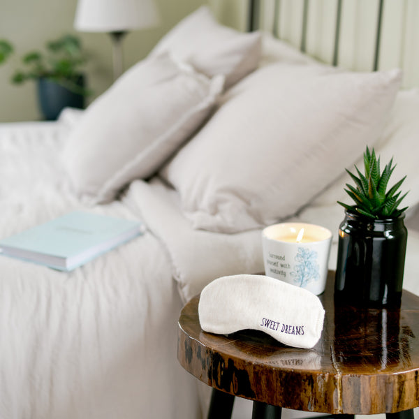 Pavilion Gift Company Sweet Dreams Knitted Eye Pillow Hot Or Cold Gel Compress
