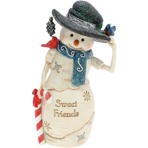 pavilion gift company Sweetest Friends 5" Snowman With Birds